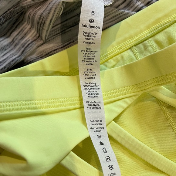 Lululemon tank with built in sports bra - Picture 3 of 3